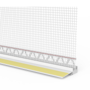 LAIBUNGSANSCHLUSSPROFIL BASIC LINE MIT GEWEBE, Putzdicke: 9 mm, weiß, 260 cm